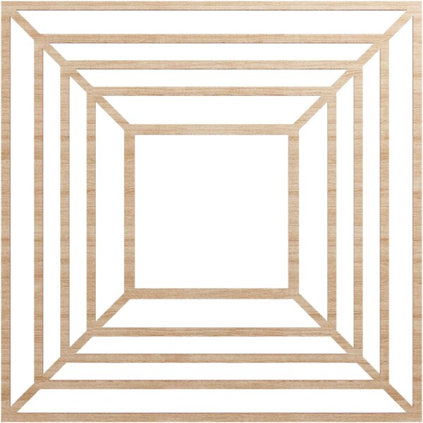 Ekena Millwork Raven Wood Fretwork Pierced Ceiling Medallion, Alder, 30"OD x 11"ID x 1/4"T CMWP30X30X0250RAAL - main